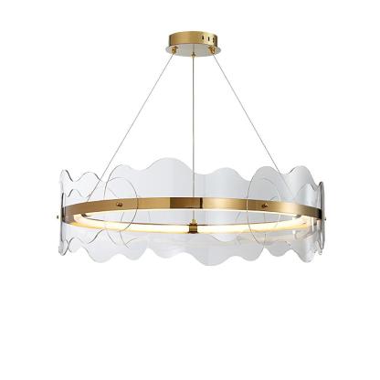 Acrylic Wave Round Chandelier-Sylvia Space