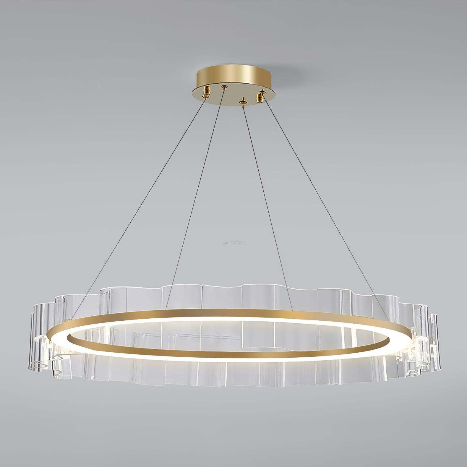 Water Wave Glass Chandelier ∅ 23.6″-Sylvia Space