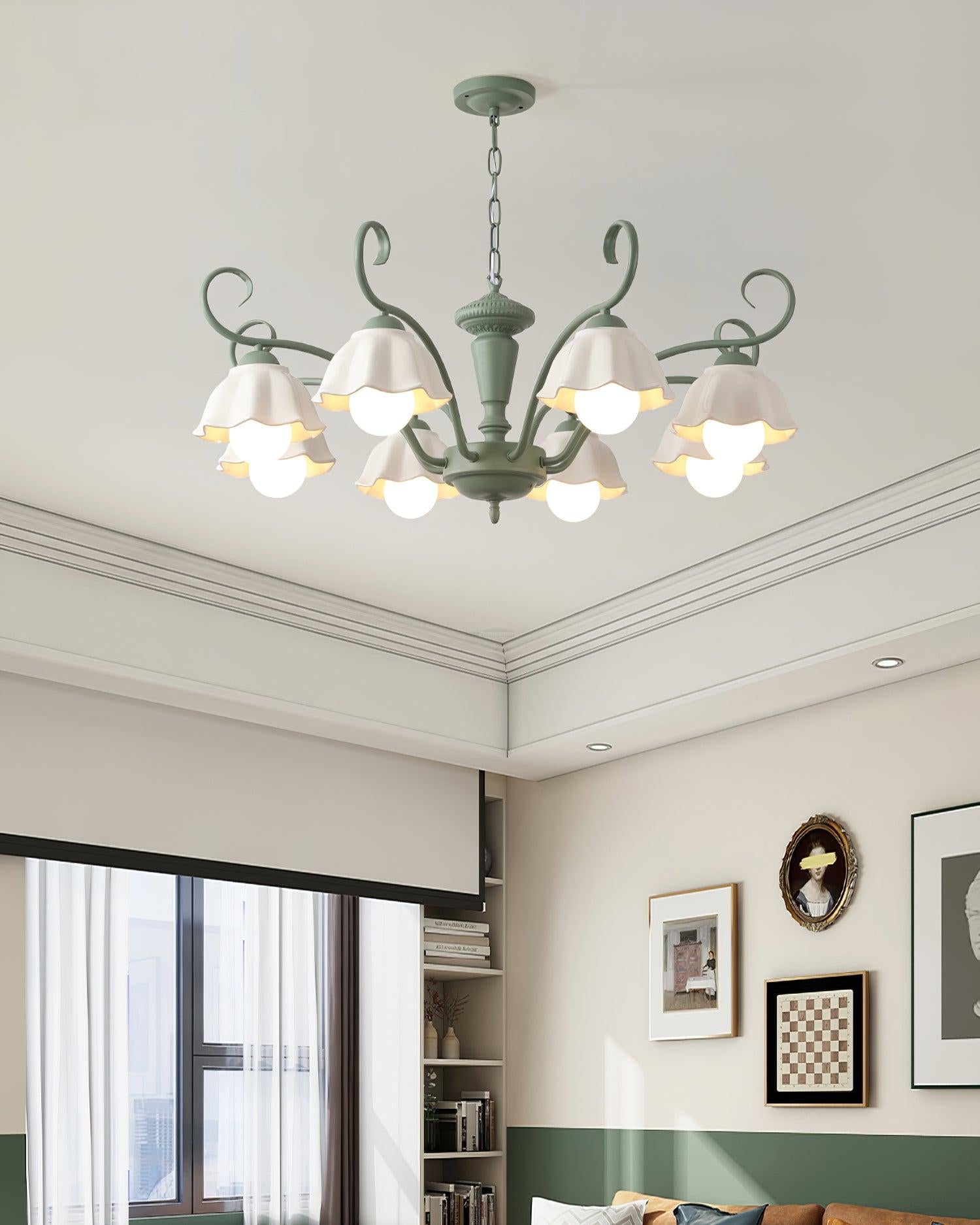 Savoy Flower Chandelier with 3/6/8 heads-Sylvia Space