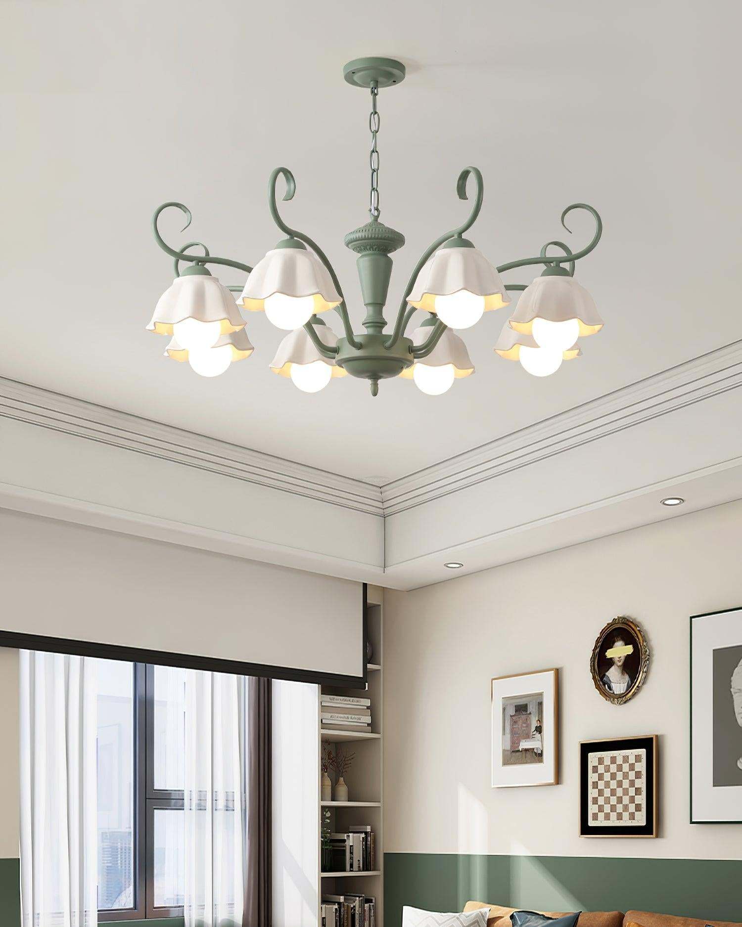 Savoy Flower Chandelier with 3/6/8 heads-Sylvia Space