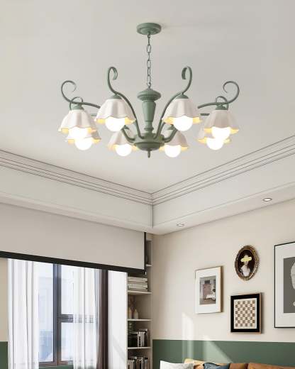 Savoy Flower Chandelier with 3/6/8 heads-Sylvia Space