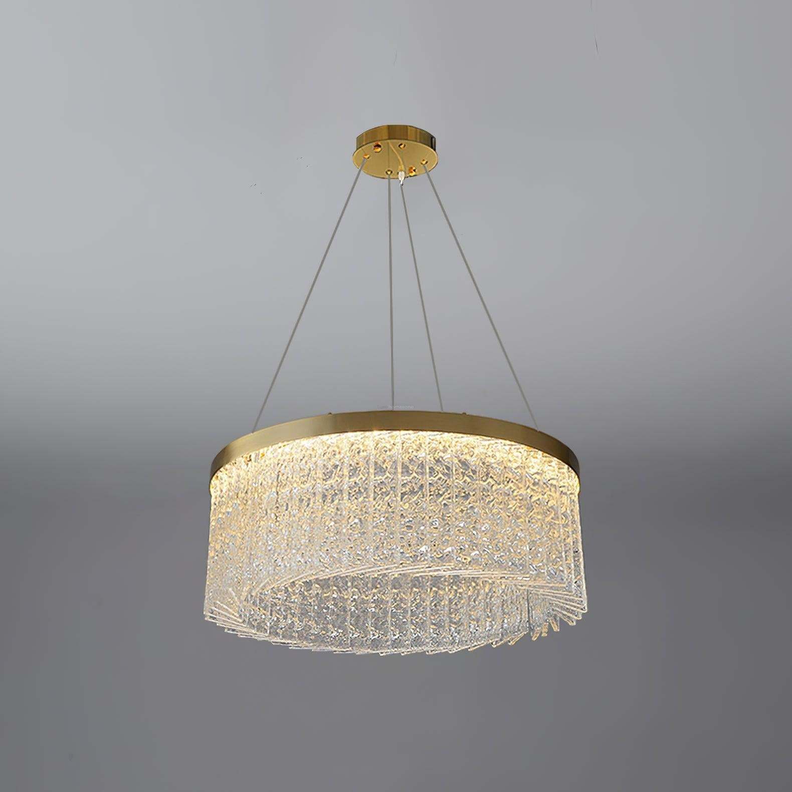 Halo Crystal Round Chandelier-Sylvia Space