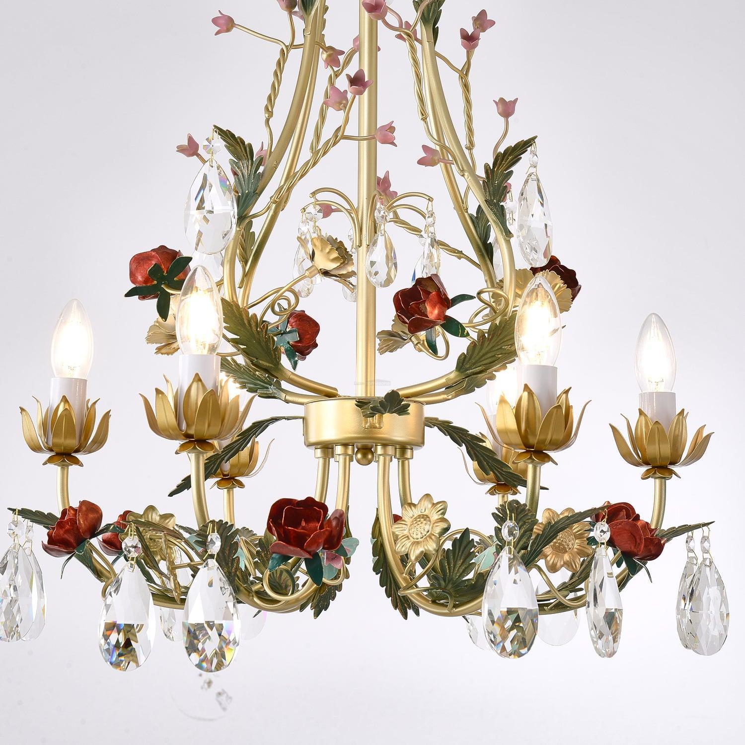 Rose Love Chandelier with 6/8 heads-Sylvia Space