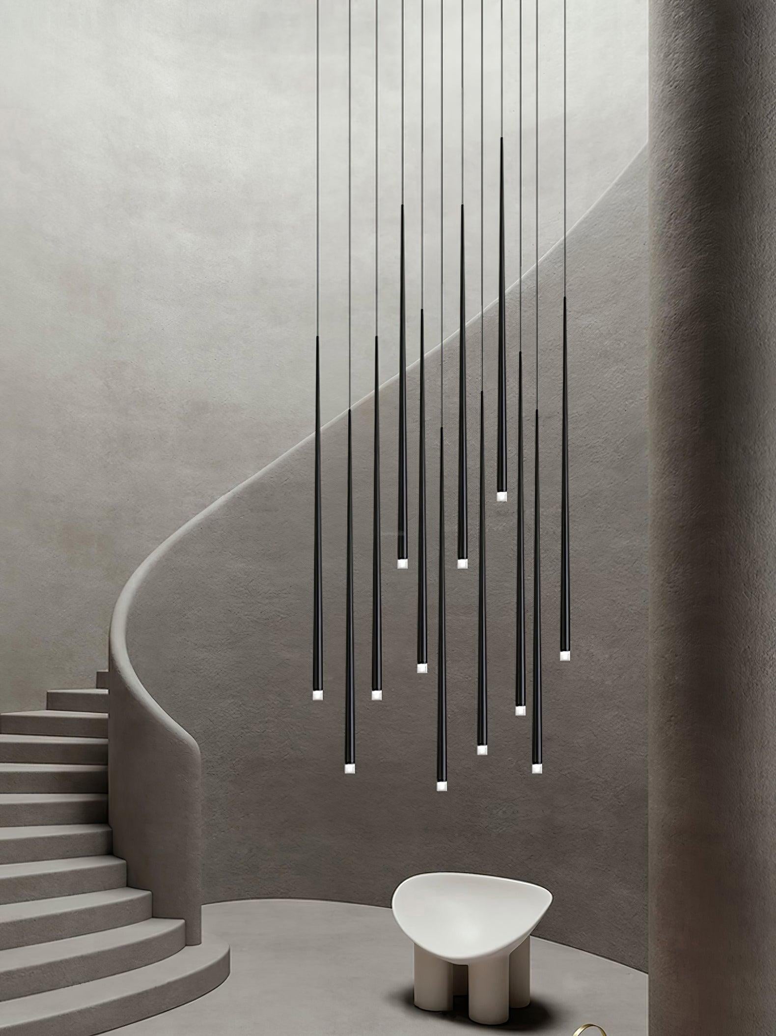 Slender Cone Round/Linear Chandelier-Sylvia Space