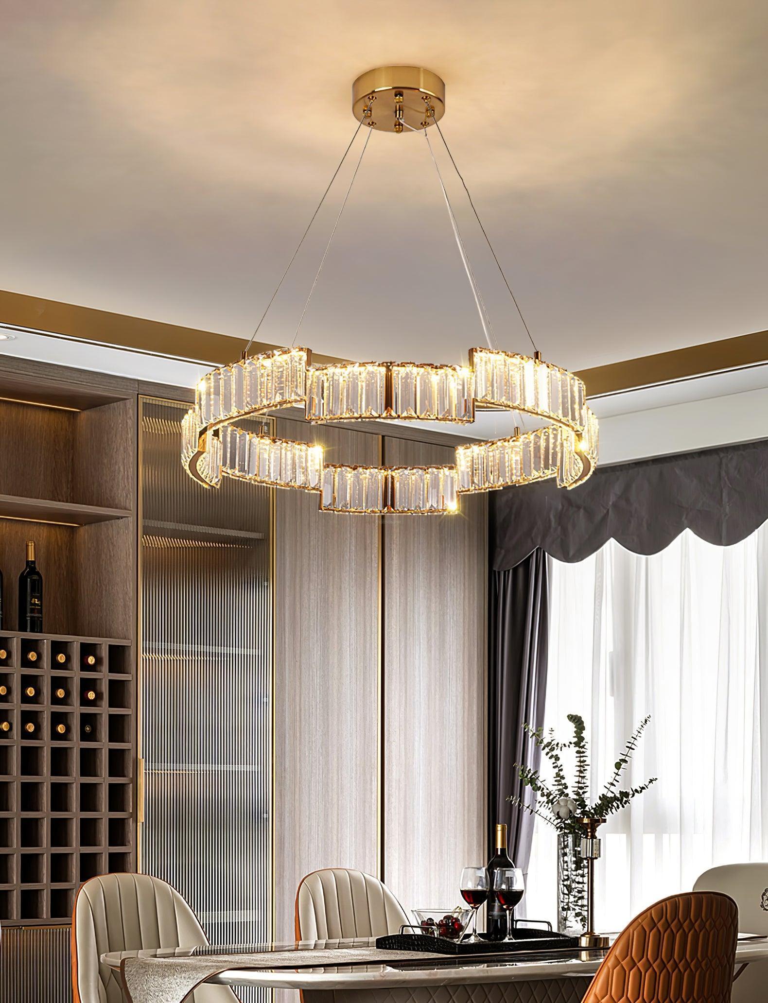 Stella Crystal Round Chandelier-Sylvia Space