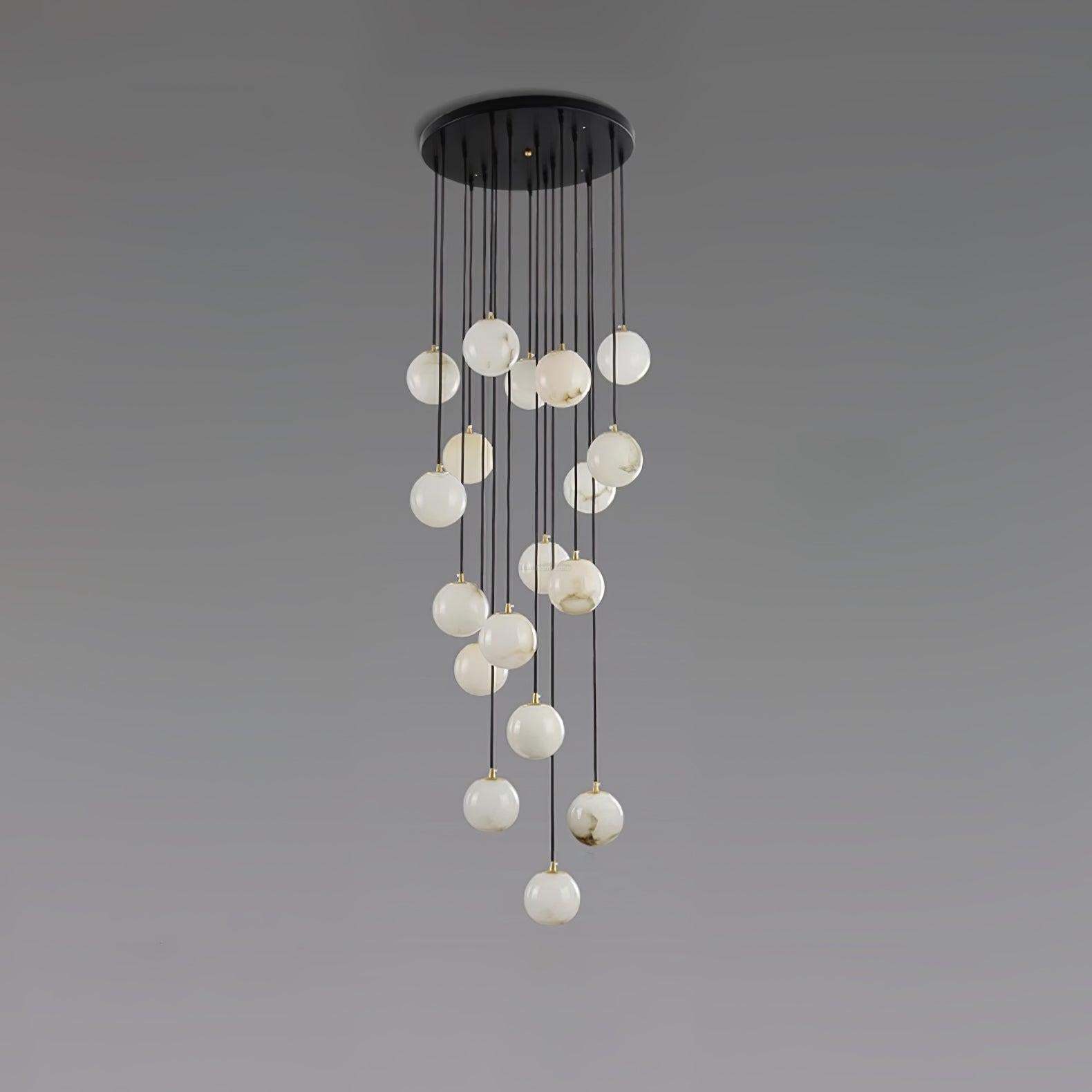 Alabaster Balls Cluster Chandelier with 3/5/7/9/16/18 heads-Sylvia Space