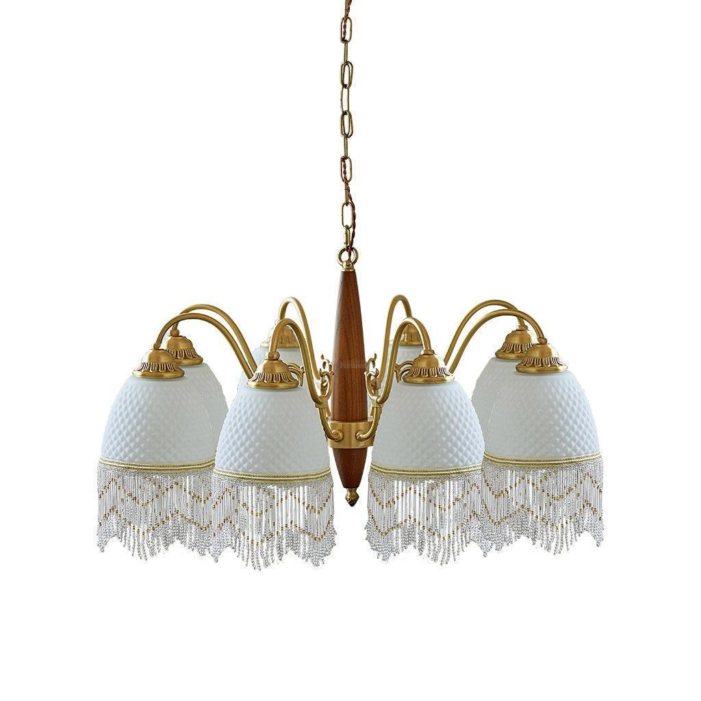 Mesh Tassel Glass Chandelier ∅ 19.7″-Sylvia Space