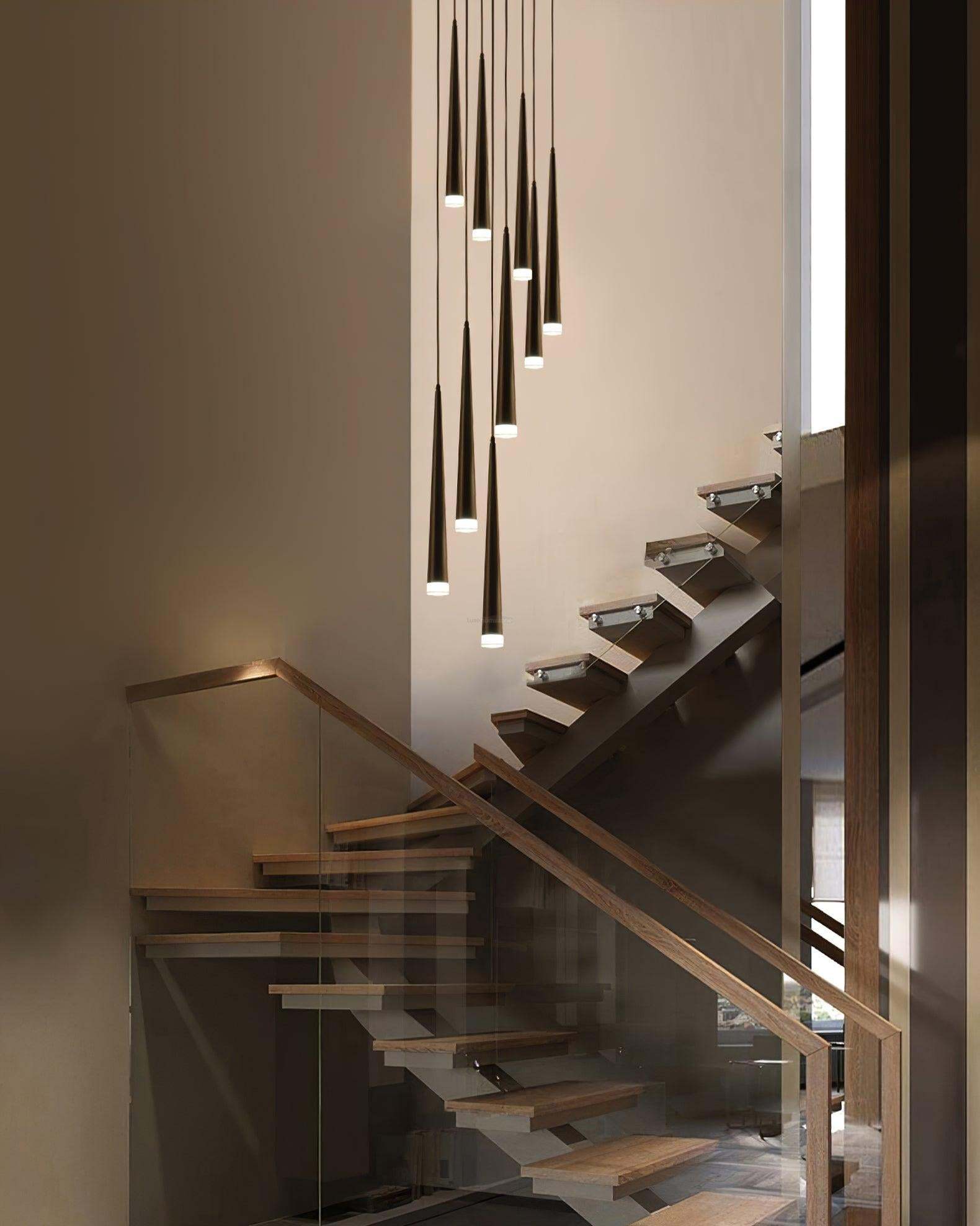 Slender Cone Round/Linear Chandelier-Sylvia Space