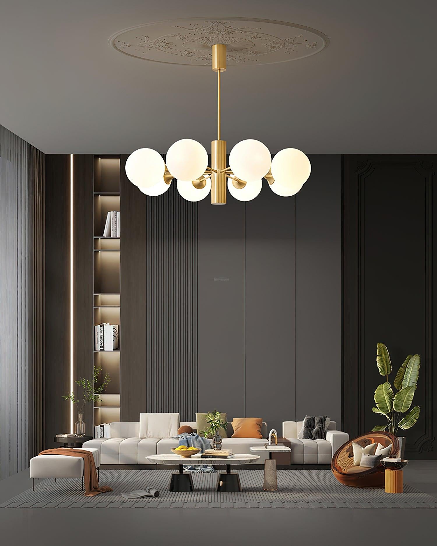 Stella Brass Chandelier with 3/6/8 heads