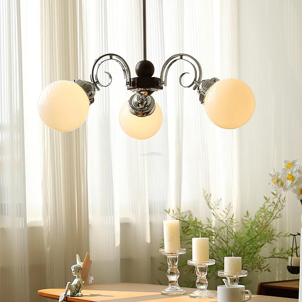 Kotter Cream Chandelier with 3/5 heads-Sylvia Space