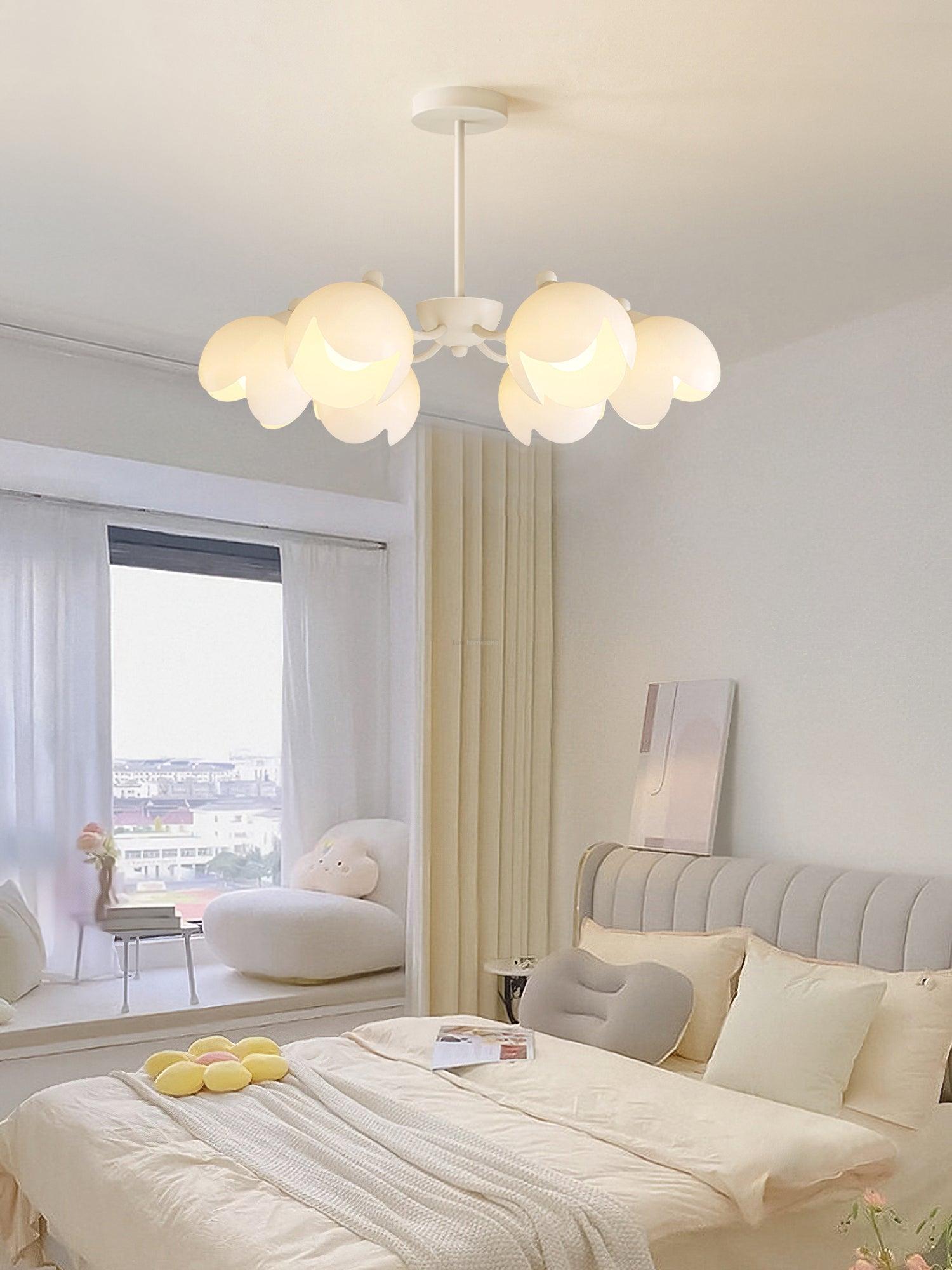 Murano Cream Chandelier with 3/5/6/8 heads-Sylvia Space