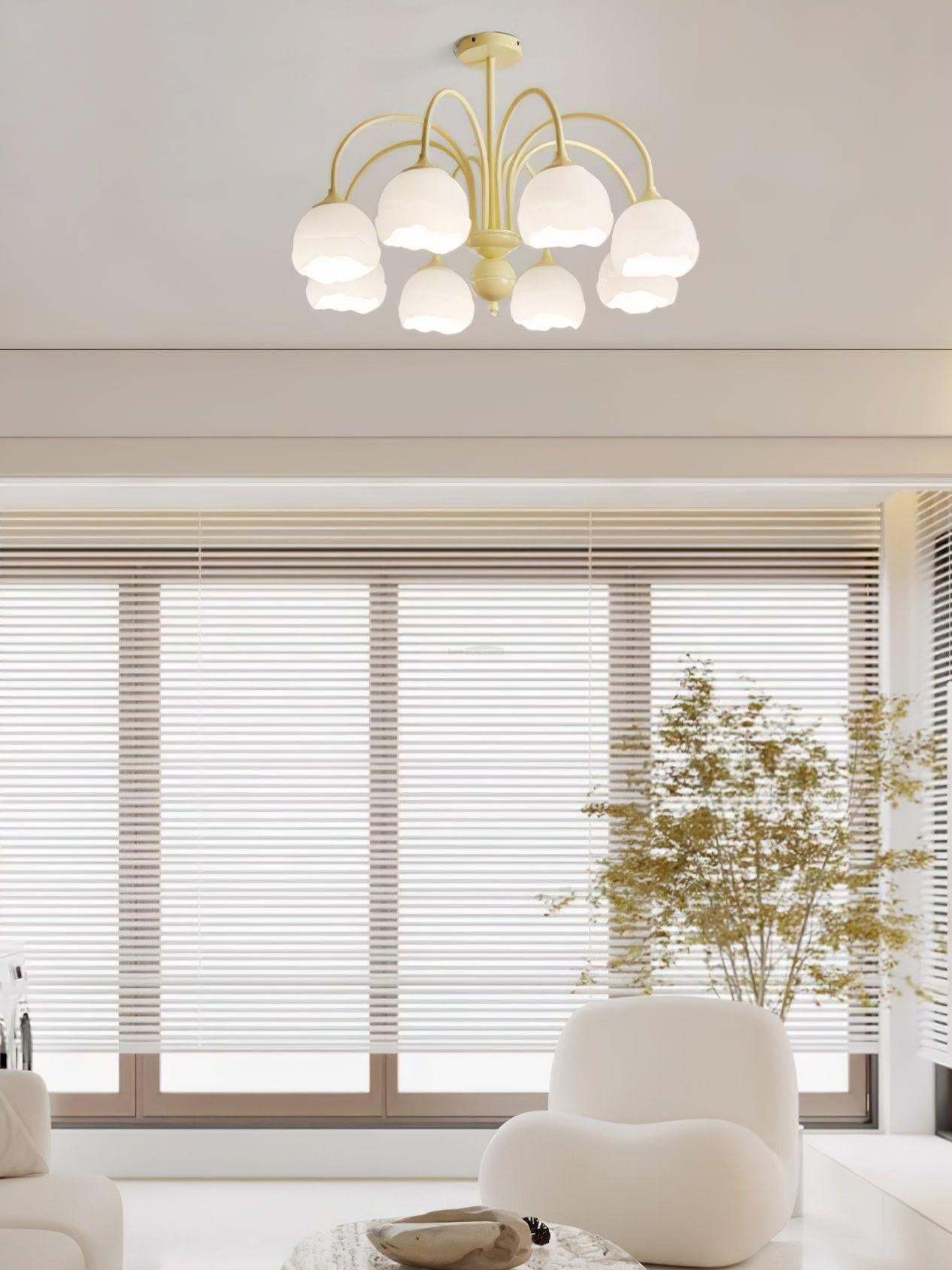 Creamy Chandelier with 5/6/8 heads-Sylvia Space