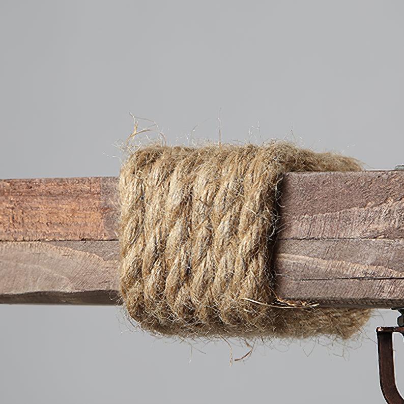 Vintage Wooden Glass Chandeliers-Sylvia Space