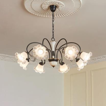 Luce Black Chandelier with 3/6/8 heads-Sylvia Space