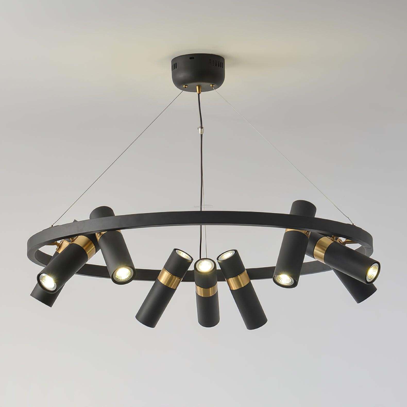 Black Mutil Pipe Chandelier with 3/6/9 heads-Sylvia Space