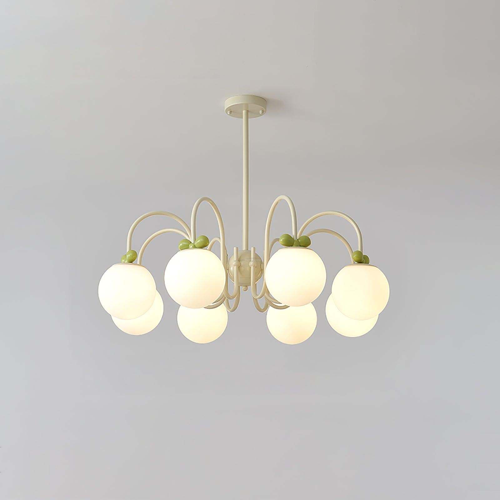 Cream Cherry Chandelier with 4/5/6/8 heads-Sylvia Space