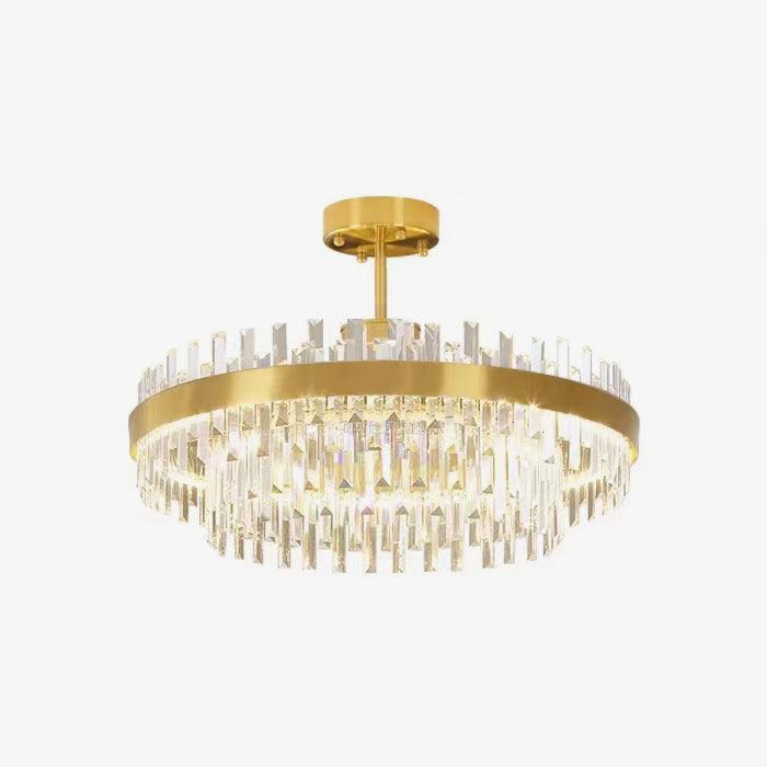 Drum Glass Chandelier  ∅ 23.6″~39.4''-Sylvia Space