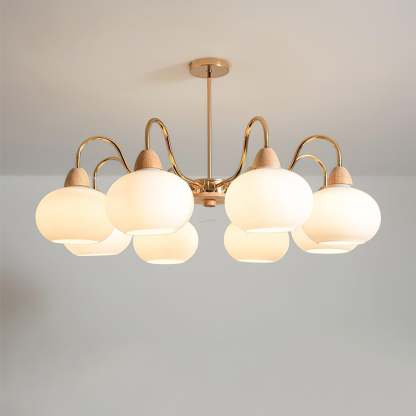 Glass Persimmon Chandelier with 3/5/6/8 heads-Sylvia Space