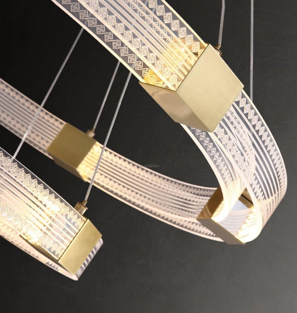 Parallel Ring LED Chandelier ∅ 25.6″-Sylvia Space