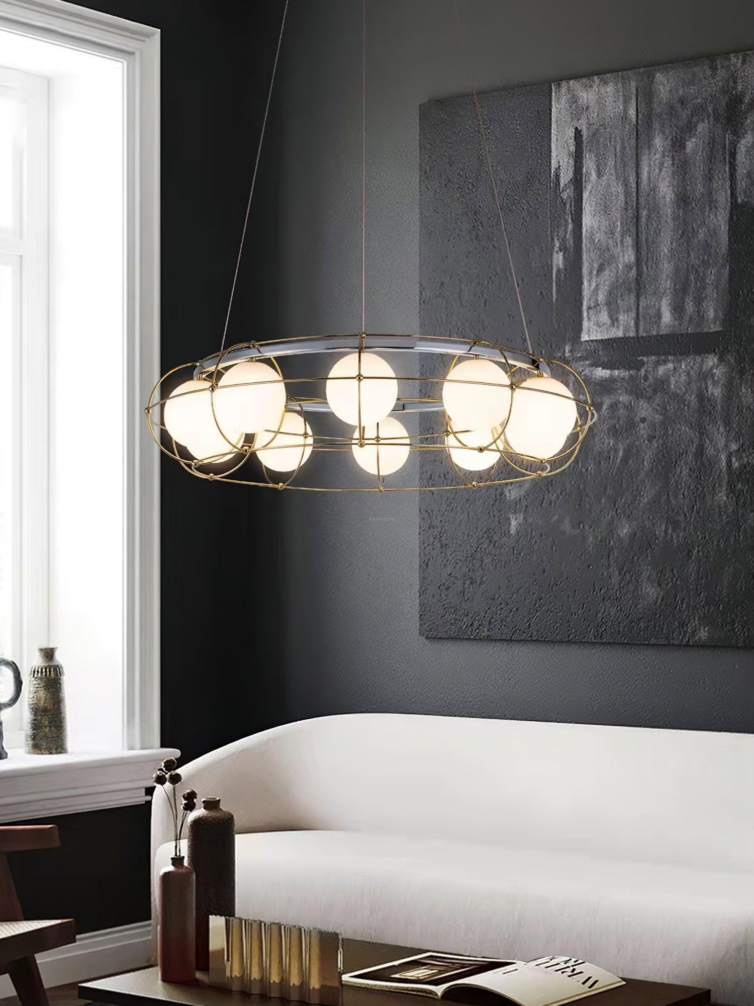 Maytoni Round/Linear Chandelier-Sylvia Space