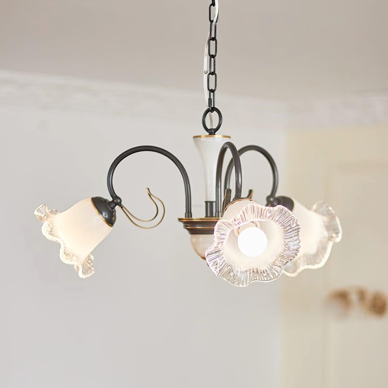 Luce Black Chandelier with 3/6/8 heads-Sylvia Space