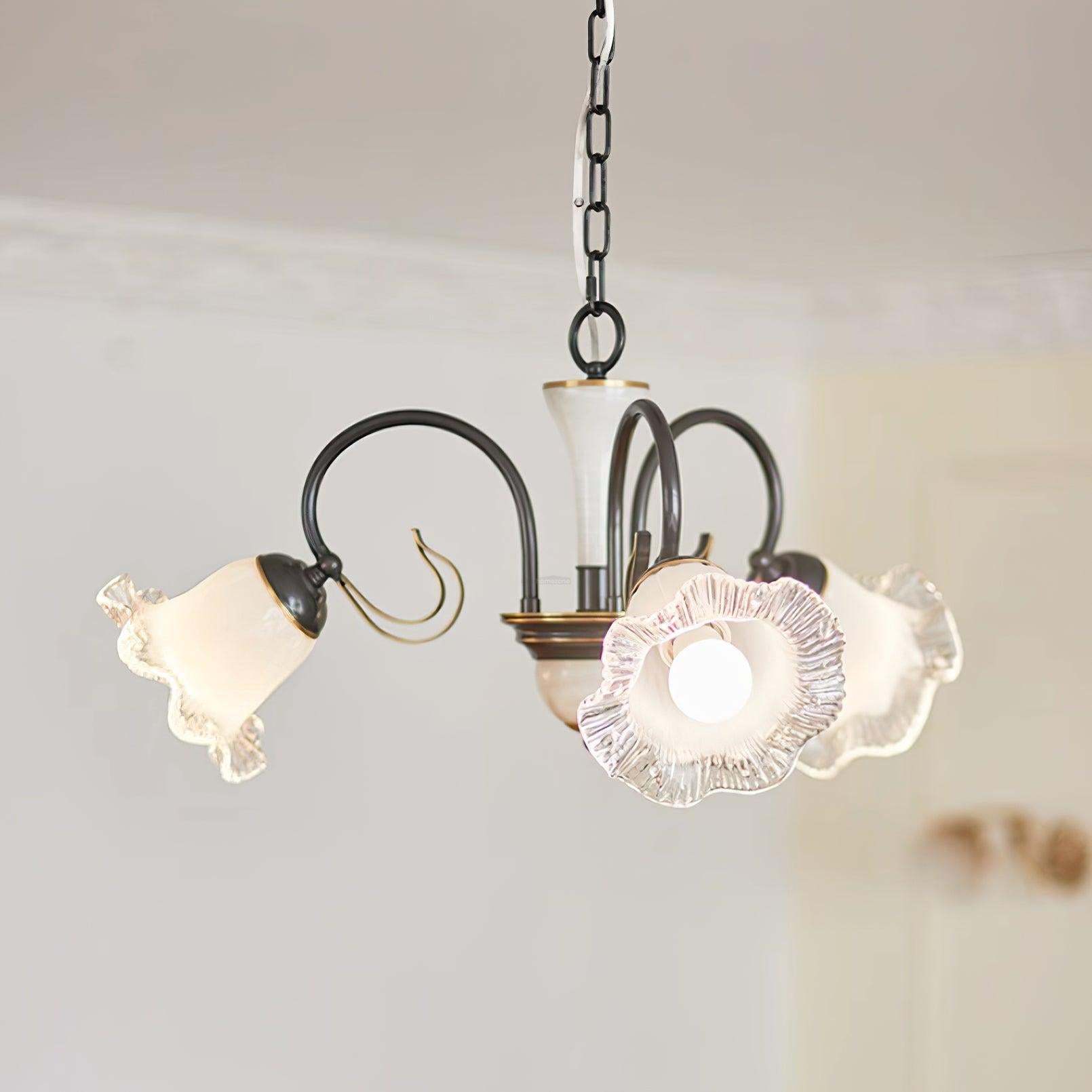 Luce Black Chandelier with 3/6/8 heads-Sylvia Space