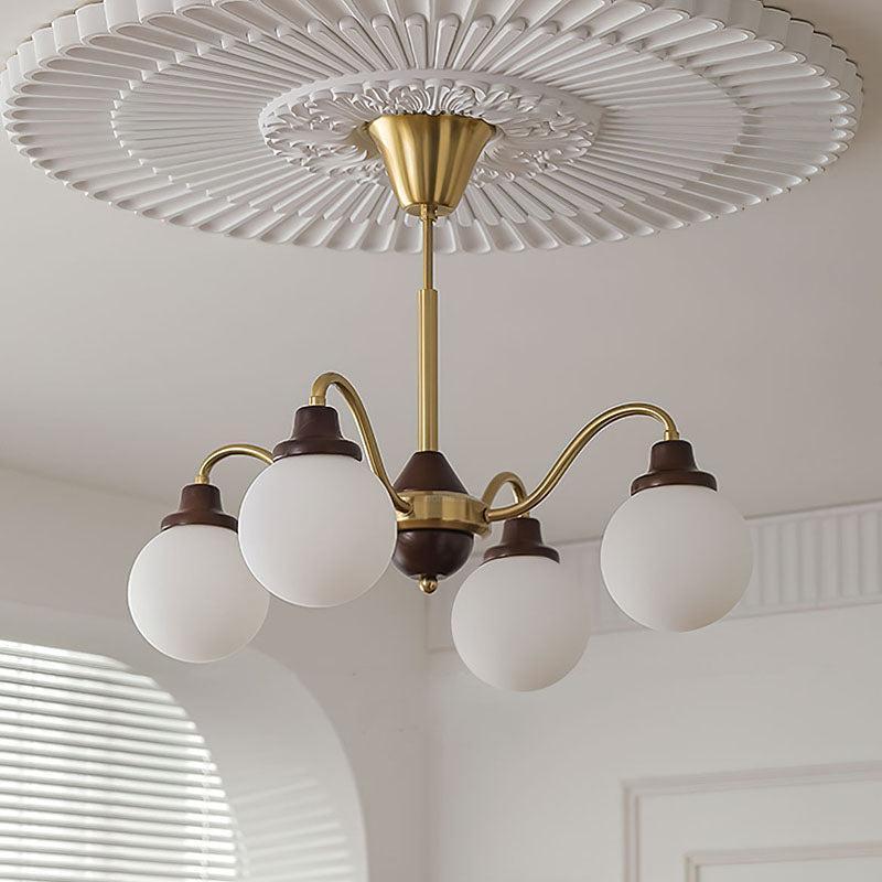 Solid Wood Magic Bean Chandelier with 4/6/8 heads-Sylvia Space