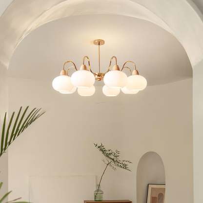 Glass Persimmon Chandelier with 3/5/6/8 heads-Sylvia Space