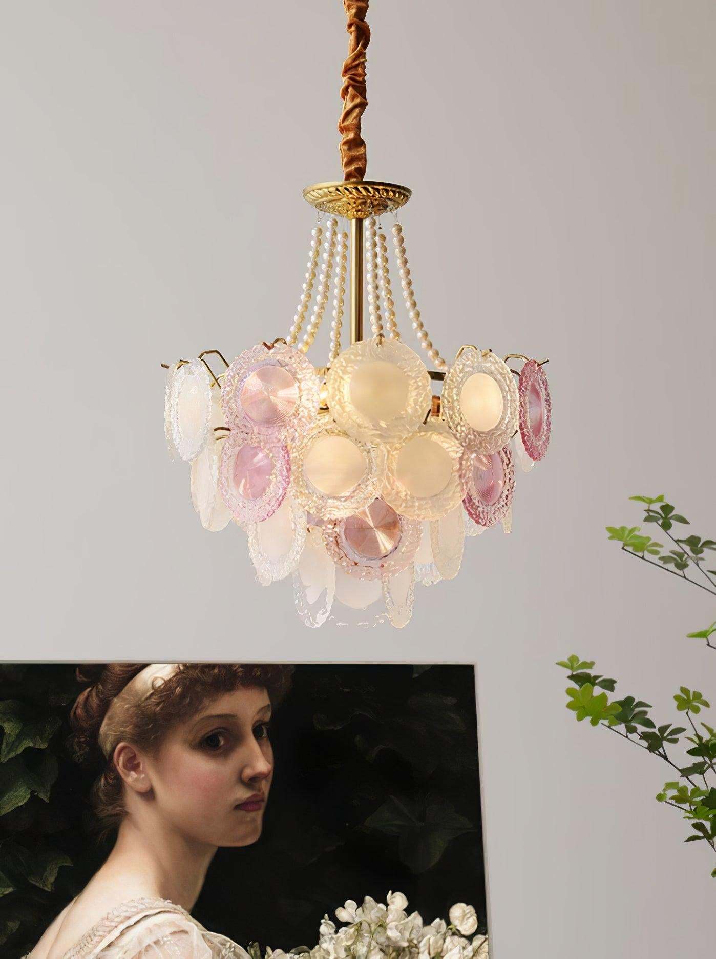 Rainbow Chandelier with Round/Long canopy-Sylvia Space