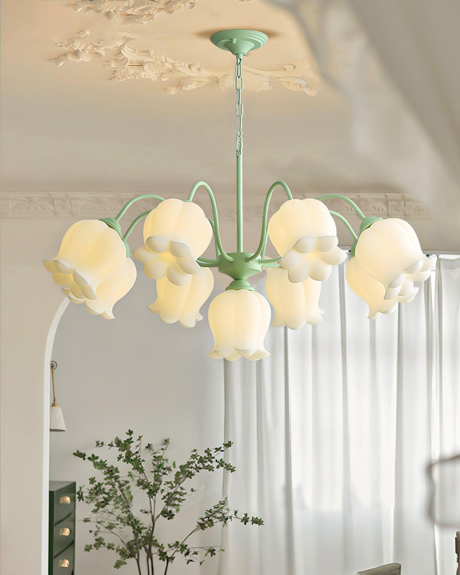 Lilium Cluster Chandelier with 3+1/5+1/6+1/8+1 heads-Sylvia Space