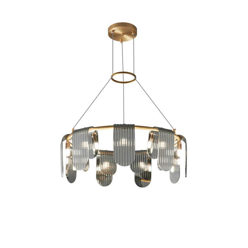 Folioles Brass Chandelier with 6/9/12 lamps-Sylvia Space