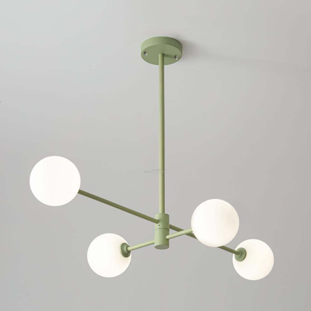 Orbi Green Chandelier with 4/6/8 heads-Sylvia Space
