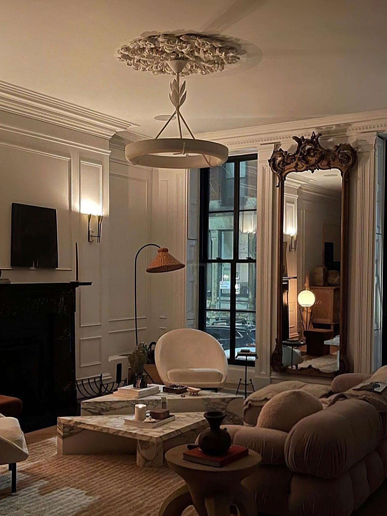 Tinsley Plaster Chandelier ∅ 23.6″/31.5''-Sylvia Space