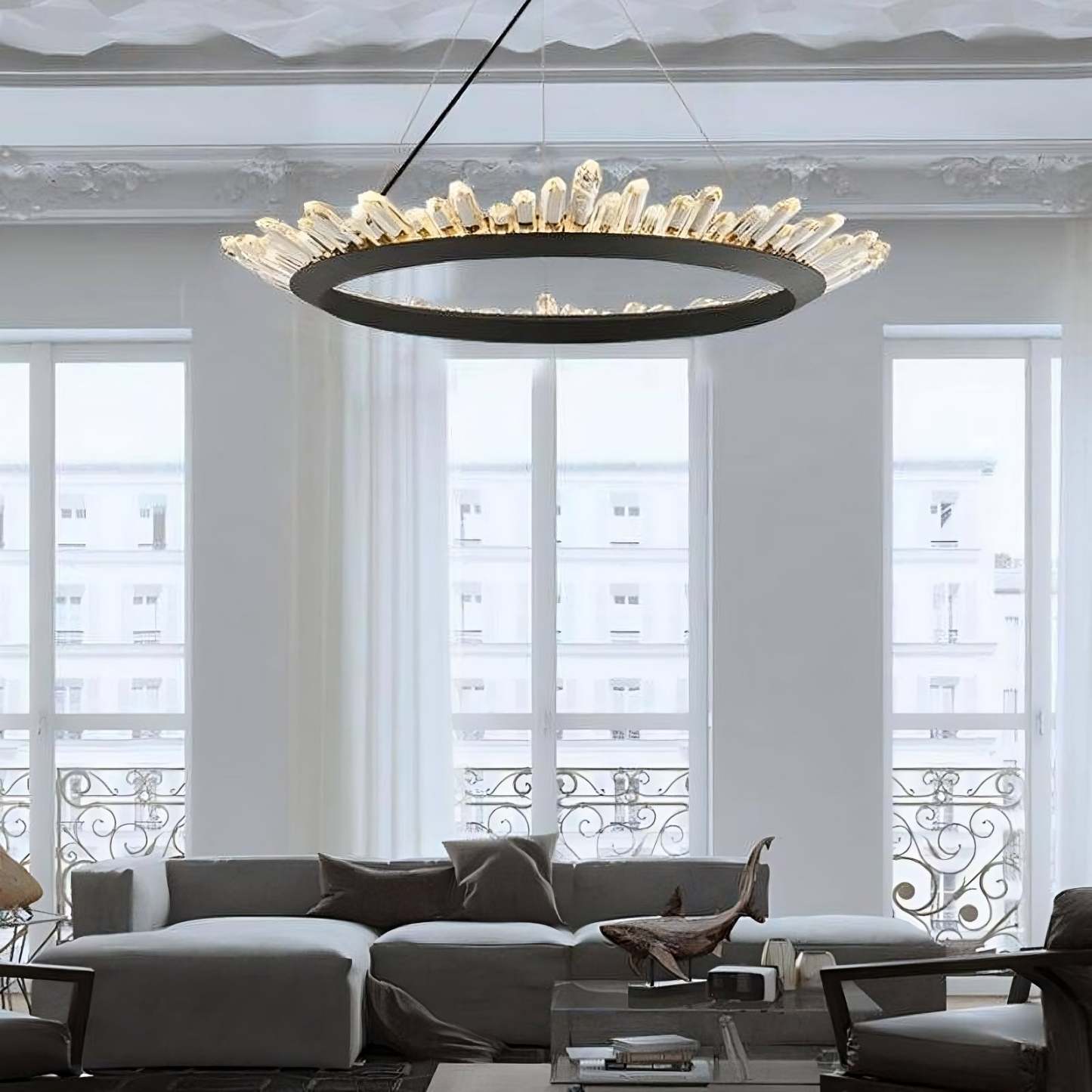 Orion Crystal Villa Ceiling Chandelier-Sylvia Space