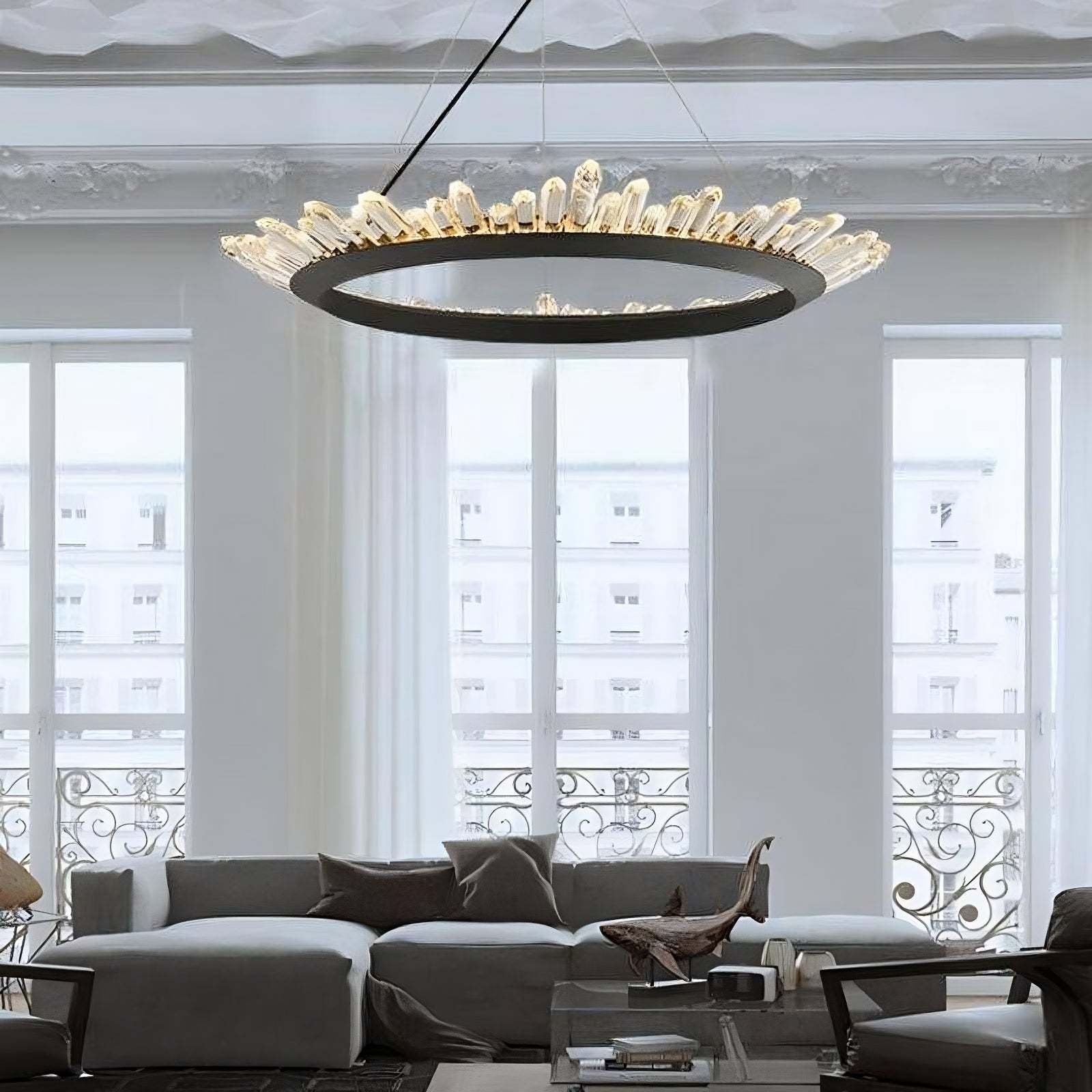 Orion Crystal Villa Ceiling Chandelier-Sylvia Space