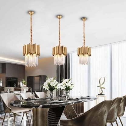 Gio 12" Crystal Chandelier-Sylvia Space