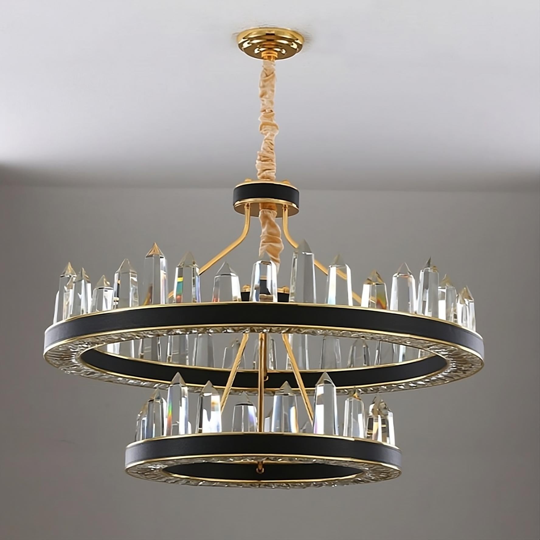 Villa 2-Tier Crystal Chandelier-Sylvia Space