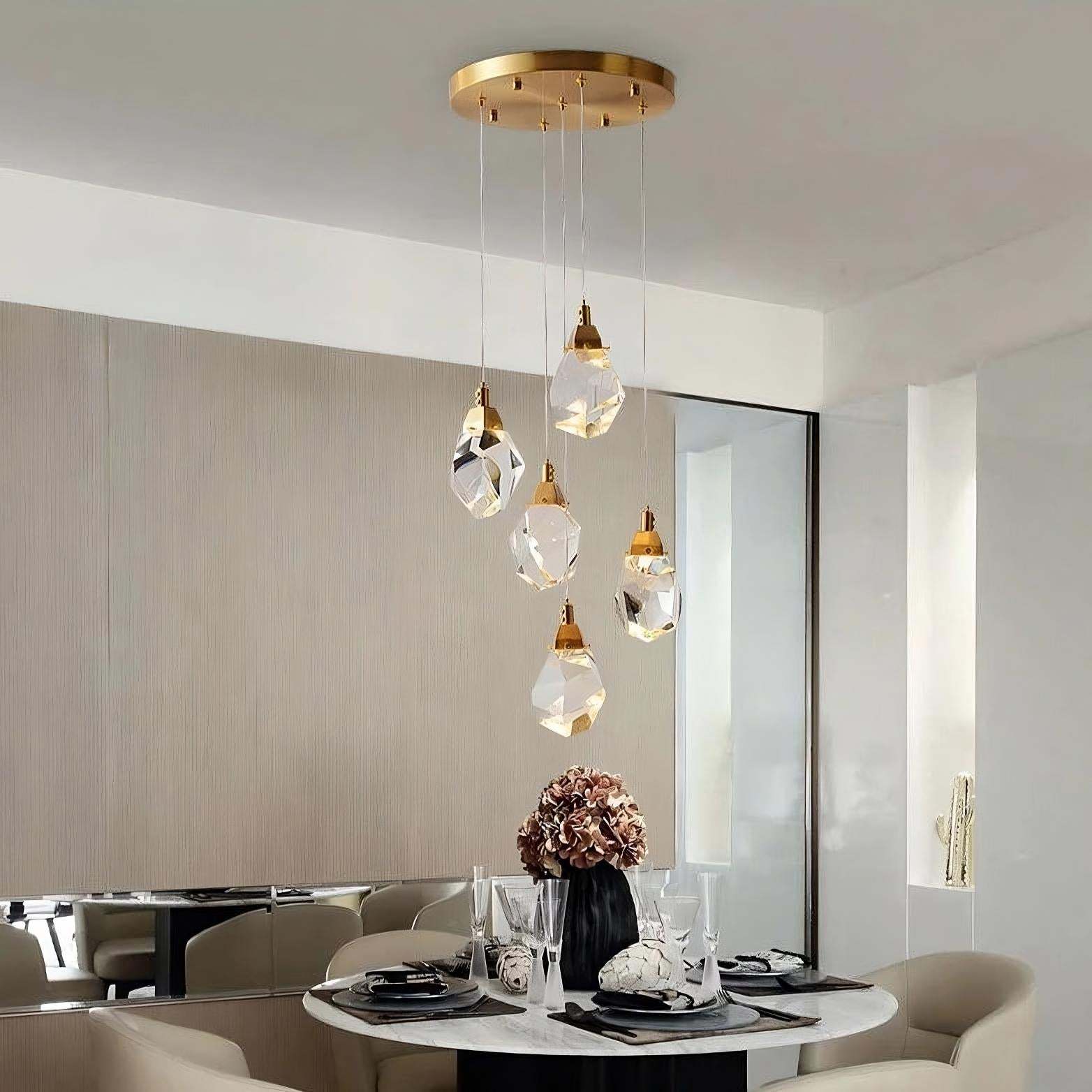 Diamante 5-Light Crystal Ceiling Light-Sylvia Space