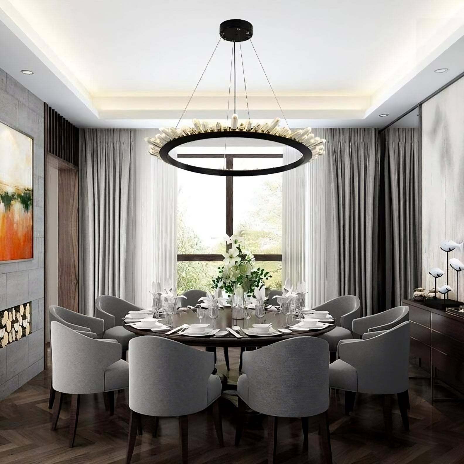 Orion Crystal Villa Ceiling Chandelier-Sylvia Space