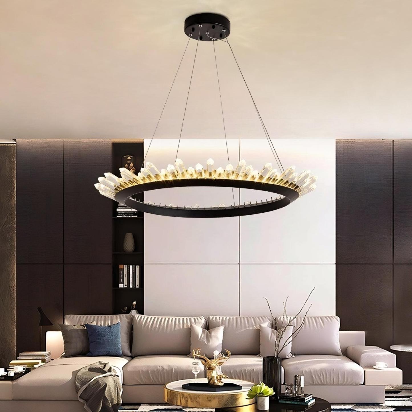 Orion Crystal Villa Ceiling Chandelier-Sylvia Space