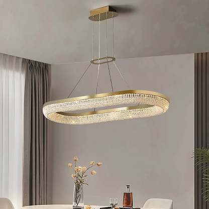 Bergamo Crystal Dining Room Chandelier-Sylvia Space