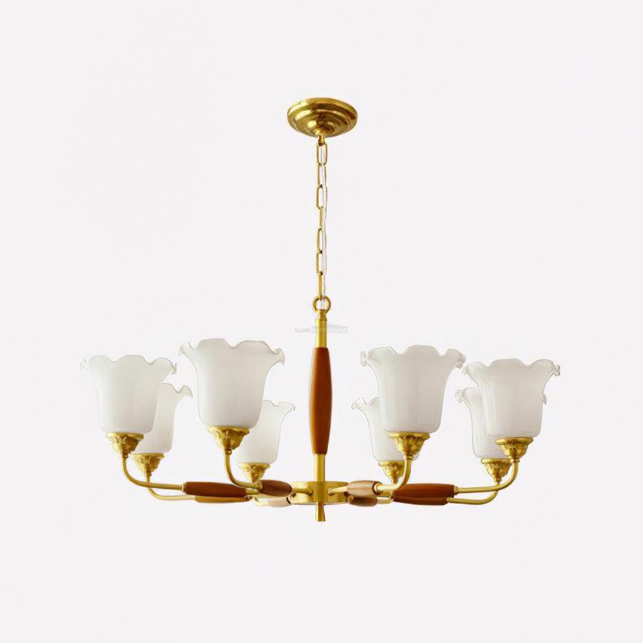 Trumpet Flower Glass Chandelier  ∅ 19.7″-Sylvia Space