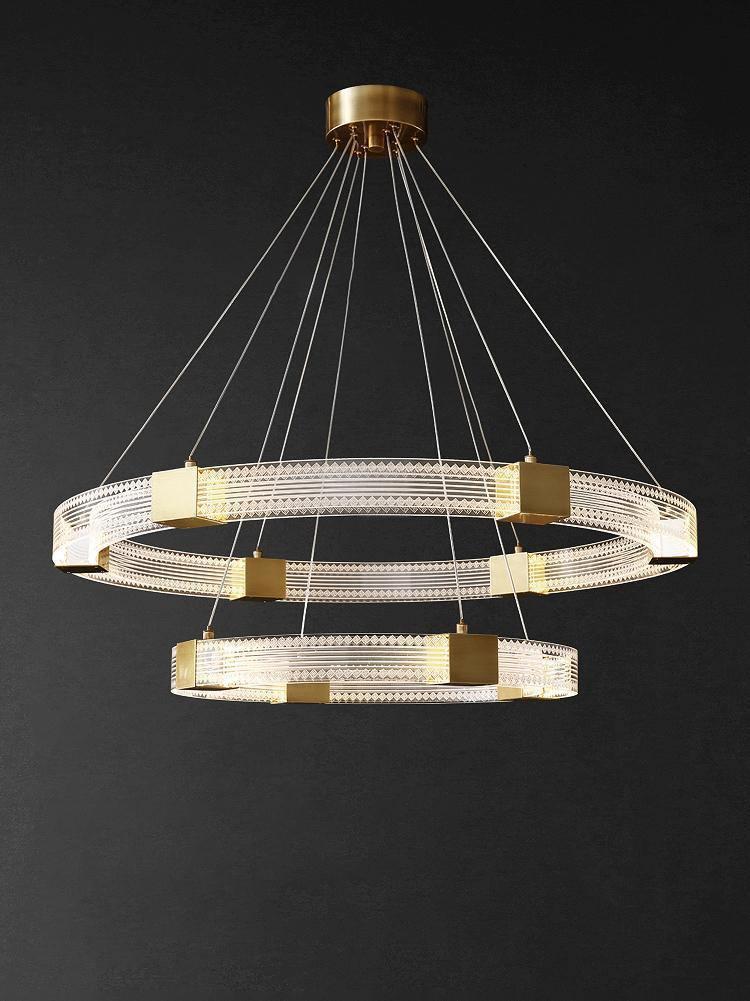 Parallel Ring LED Chandelier ∅ 25.6″-Sylvia Space