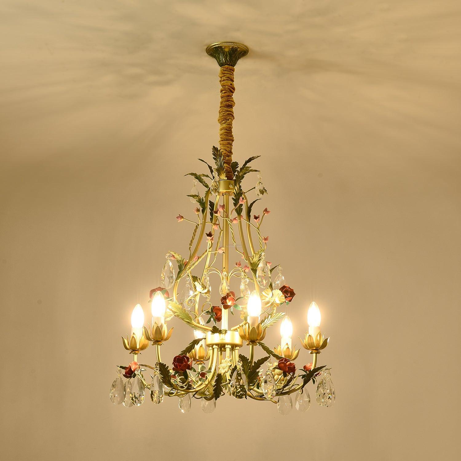Rose Love Chandelier with 6/8 heads-Sylvia Space