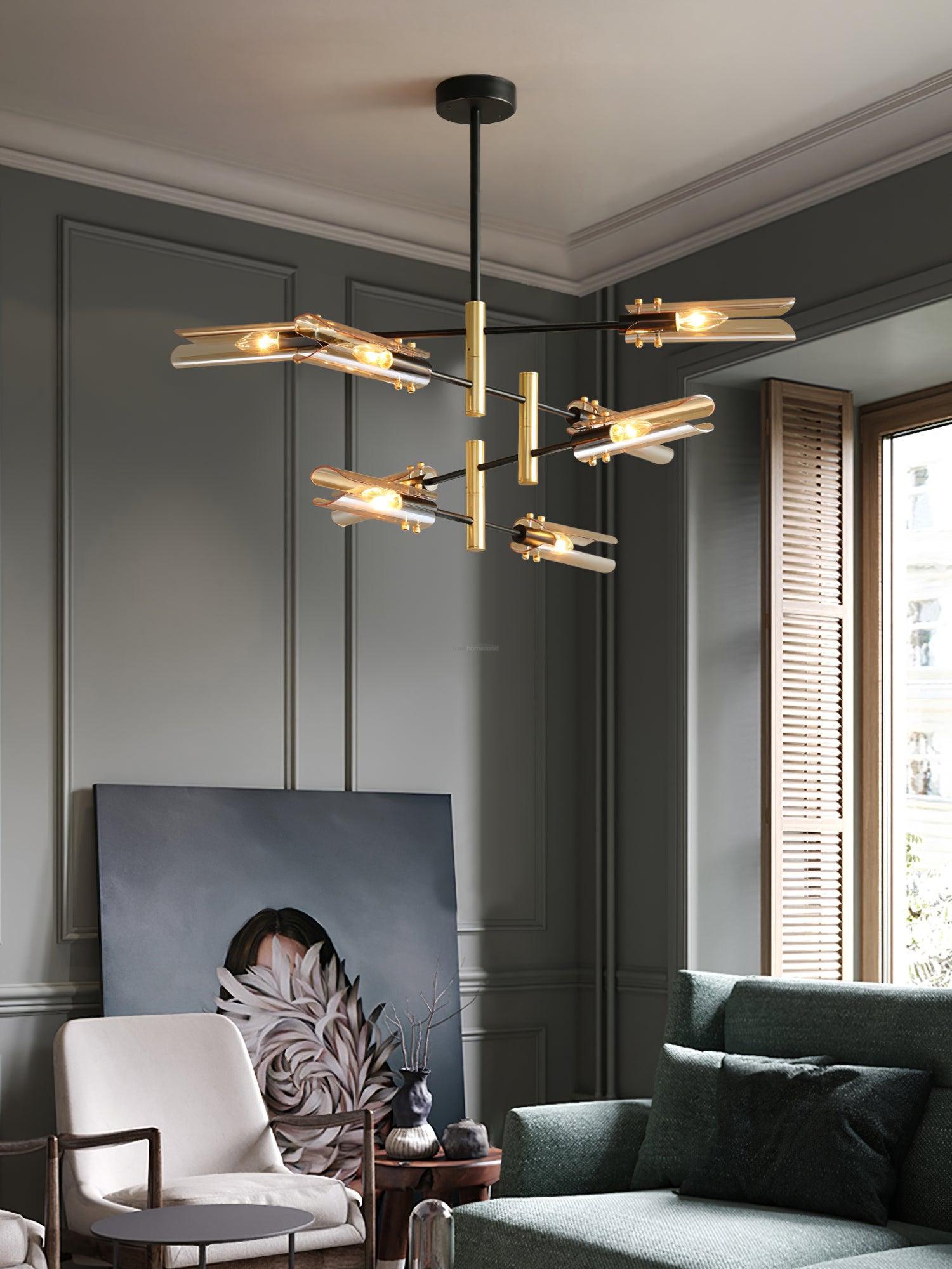 Astrid Double Chandelier with 4/6/8 heads-Sylvia Space