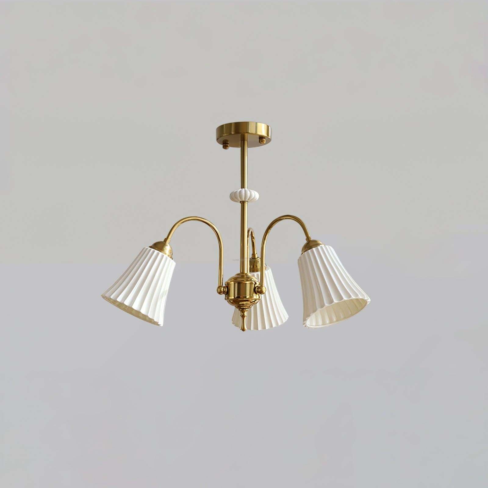 Medieval Ceramic Trumpet Chandelier with 3/5/8 lamps-Sylvia Space