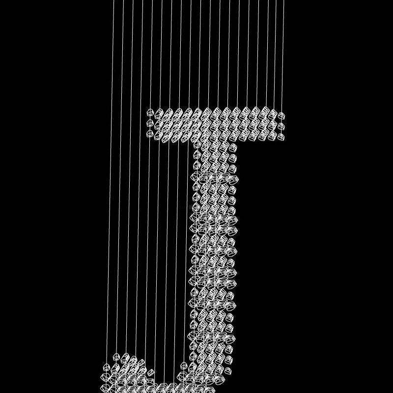 Charcoal Letter Chandeliers J-Sylvia Space