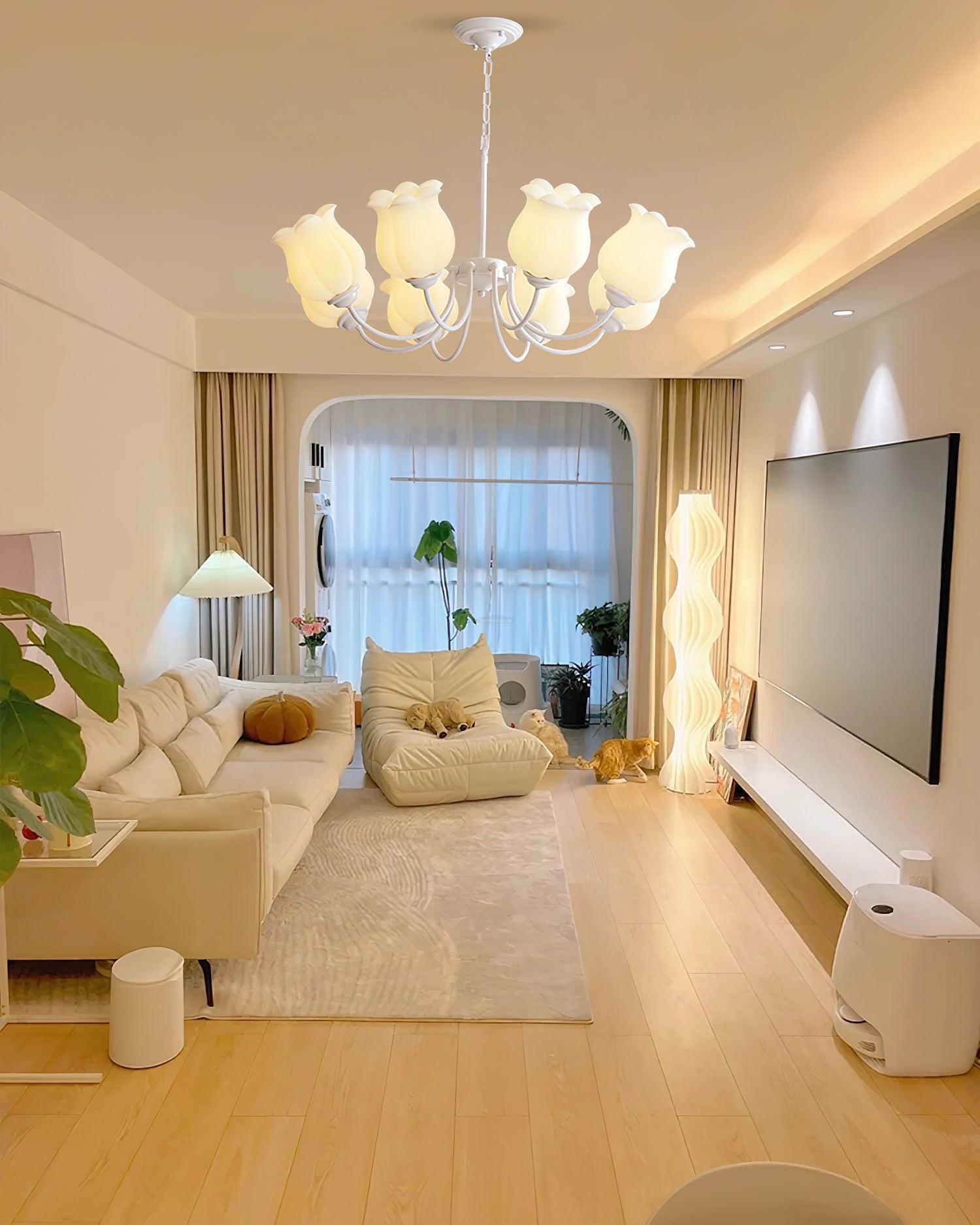 French Lily Chandelier with 3/5/6/8 heads-Sylvia Space