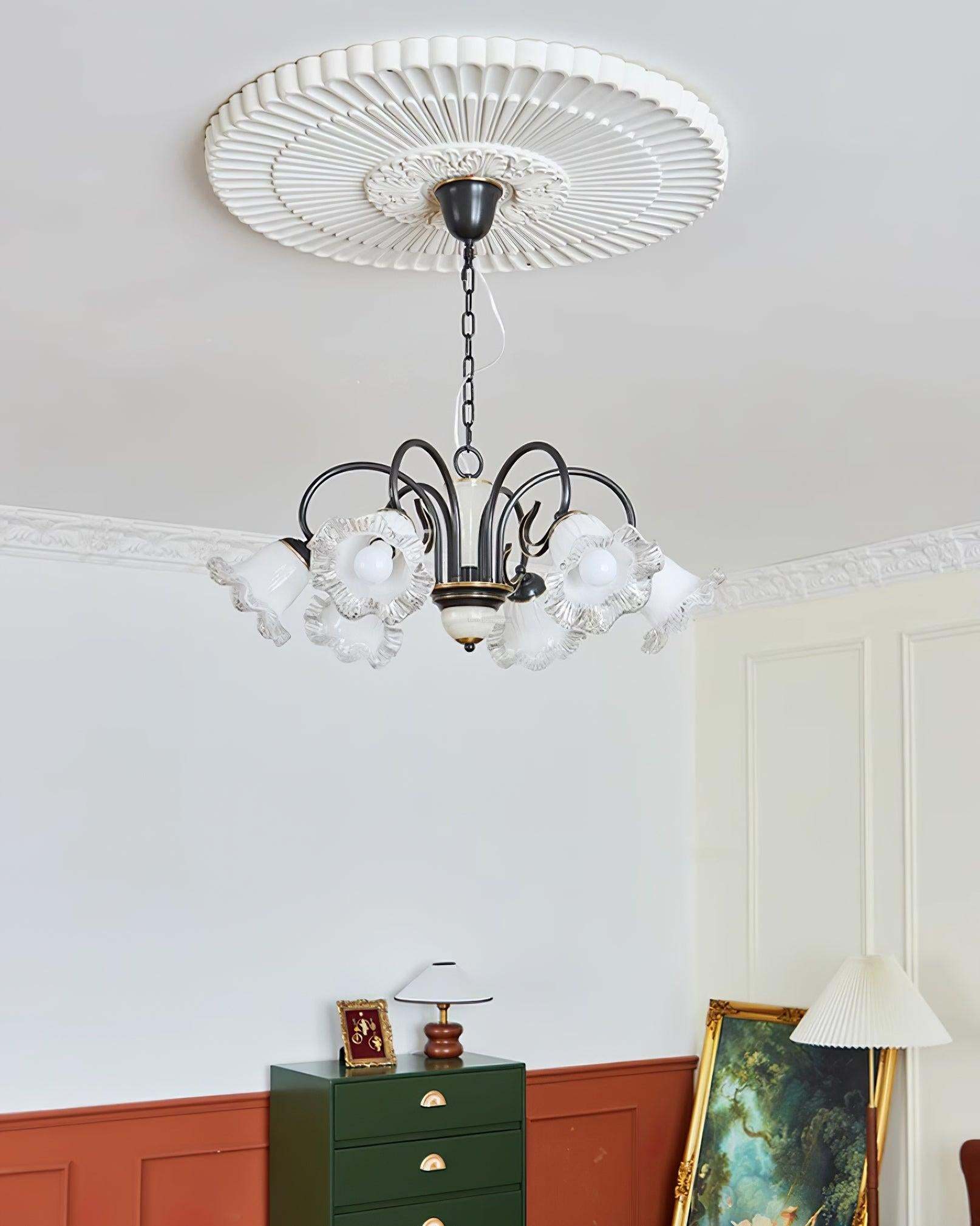 Luce Black Chandelier with 3/6/8 heads-Sylvia Space