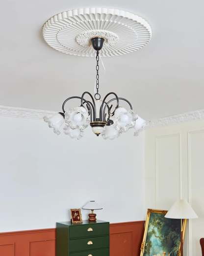 Luce Black Chandelier with 3/6/8 heads-Sylvia Space